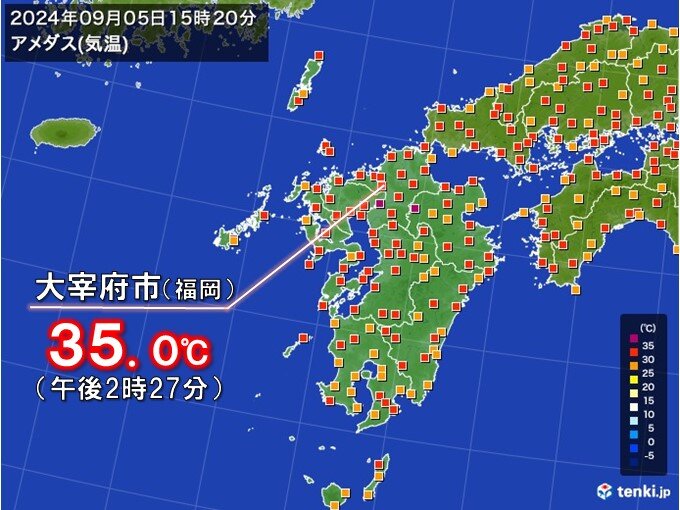 福岡県太宰府市で国内の年間猛暑日最多記録更新