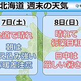 北海道の週末の天気　ほぼ全道で晴れて、行楽日和の週末に　ただ寒暖差には注意