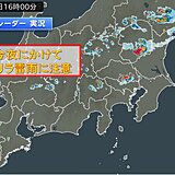 関東の所々で雨雲や雷雲が発達　今夜にかけてゲリラ雷雨に注意　明日も所々で雷雨