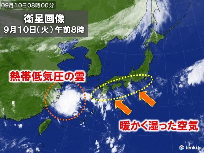 九州から東海で局地的に大雨　三重県の紀伊長島で74.5ミリの非常に激しい雨