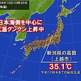 気温の上昇ハイペース　午前10時過ぎに35℃超も　日本海側を中心に猛暑日続出か