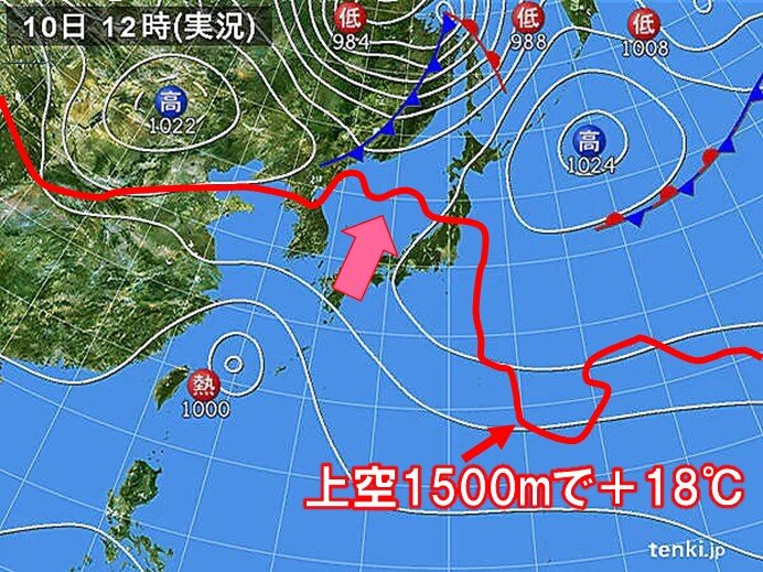 北陸で気温が上がった要因は