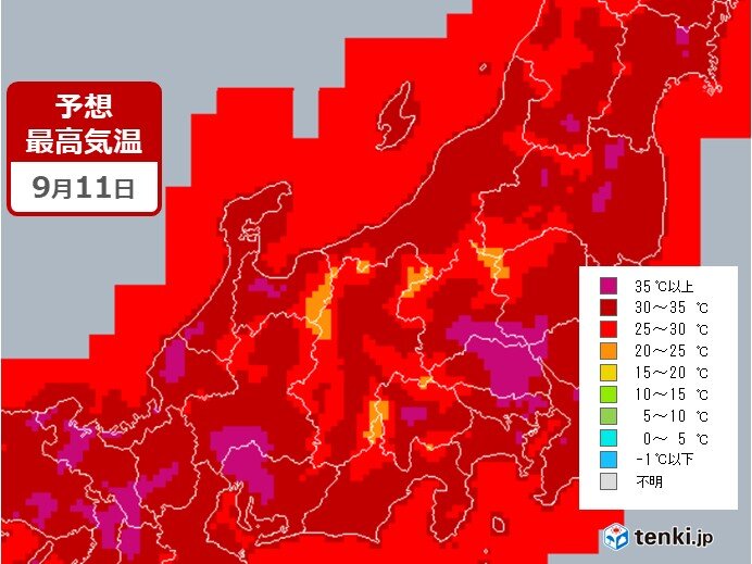 11日も季節外れの暑さ　所々で猛暑日の予想も