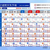 厳しい残暑と急な雨や雷雨に注意　台風13号は3連休に沖縄付近へ　2週間天気