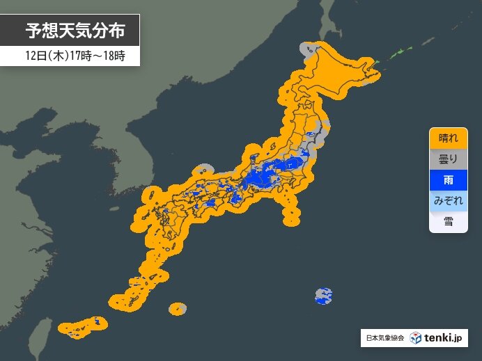 広く晴れるが急な雷雨や激しい雨に注意