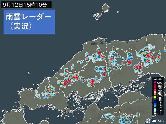 広島市　今年40日目の猛暑日に　猛暑と午後の雷雨や激しい雨続く　熱中症に警戒を