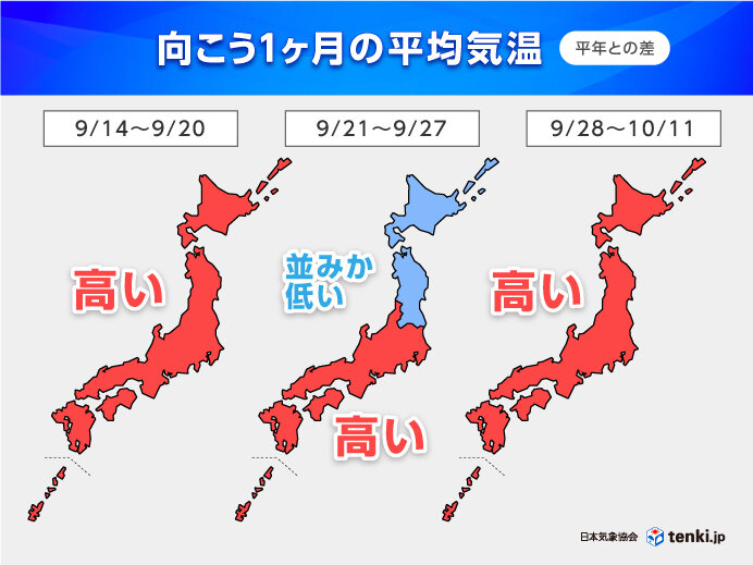 10月中頃まで異例の残暑続く　北はようやく秋の気配か　秋雨前線や台風で雨量多い