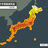 13日の最高気温　35℃以上の猛暑日の所も　来週にかけても厳しい残暑続く