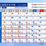 来週はようやく猛暑収まる　沖縄は再び台風の影響も　2週間天気