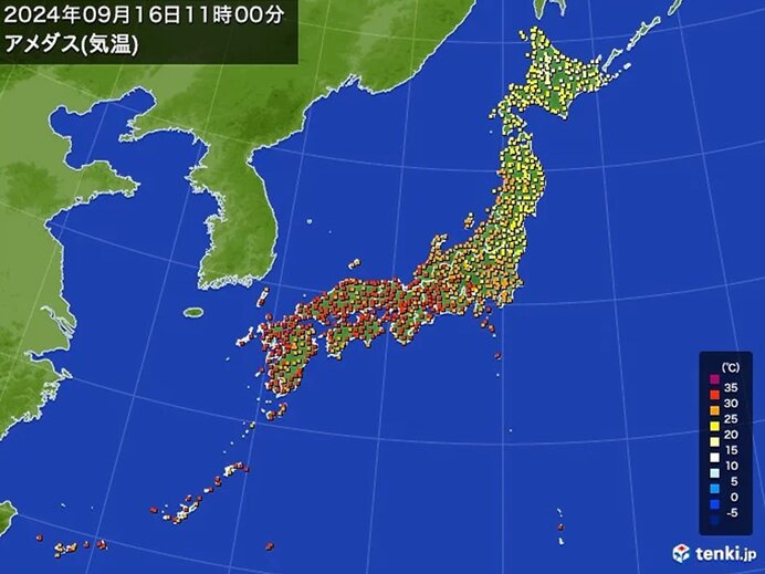 厳しすぎる残暑続く　福岡市37℃予想　九州・中国はすでに猛暑日も　熱中症警戒