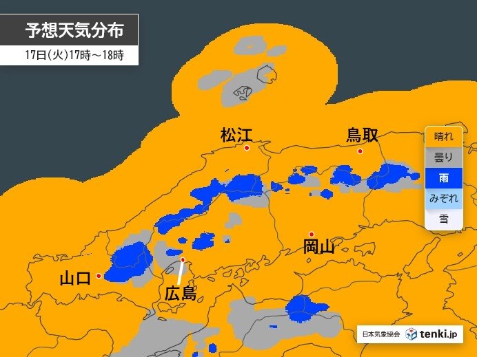 中国地方　局地的に滝のような雨や雷雨も　夜はお月見チャンス有　猛暑の出口は今週末