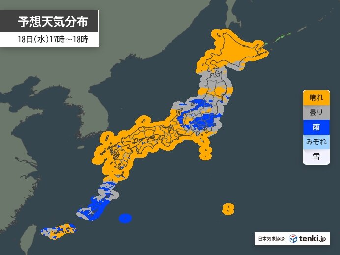 九州～近畿、北海道は広範囲でチャンスあり