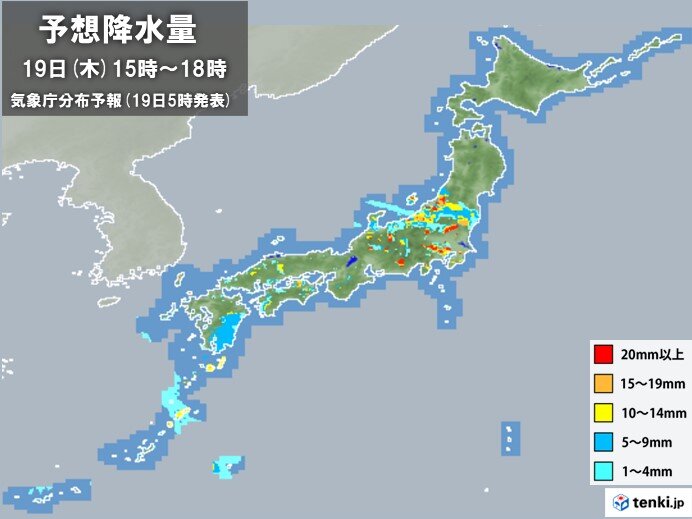 北陸は夕方にかけて激しい雷雨　沖縄も土砂災害に警戒