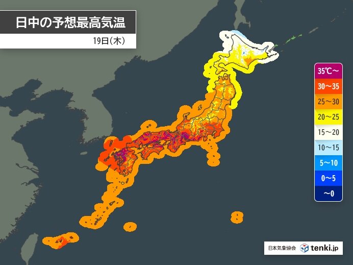 東海から九州は連日の猛暑