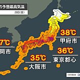 異例の秋　金曜も顕著な高温　関東甲信で体温超え　東京36℃予想　猛暑解消は3連休