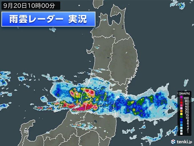 山形県でも線状降水帯発生の恐れ