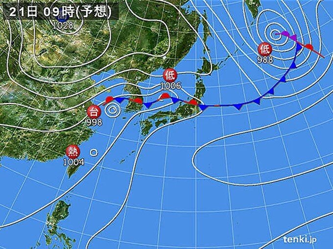 明日21日　東北や北陸で大雨　東京都心は今年最後の猛暑日か?