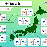 21日と22日は全国的に大雨　土砂災害や低い土地の浸水、河川の増水に厳重警戒