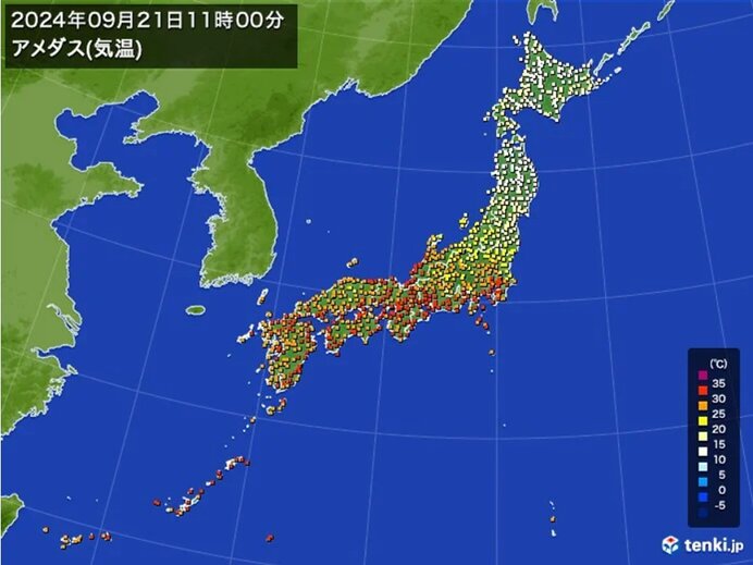 猛暑は限定的も蒸し暑い