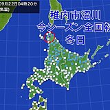 【速報】北海道稚内市沼川　全国で今シーズン初の冬日