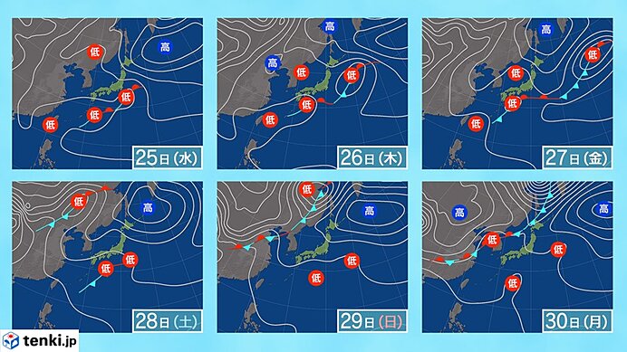 24日(火)～30日(月)　朝晩はようやく涼しく