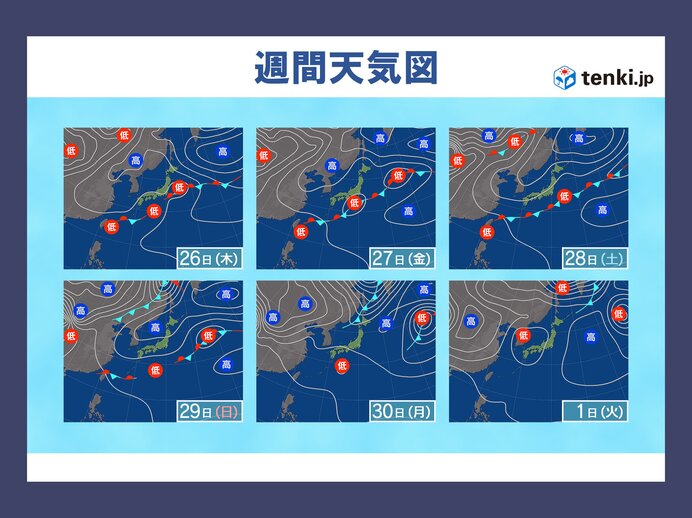 【前半】東北北部ほど晴れて厳しい暑さ　26日(木)は秋田で真夏日予想