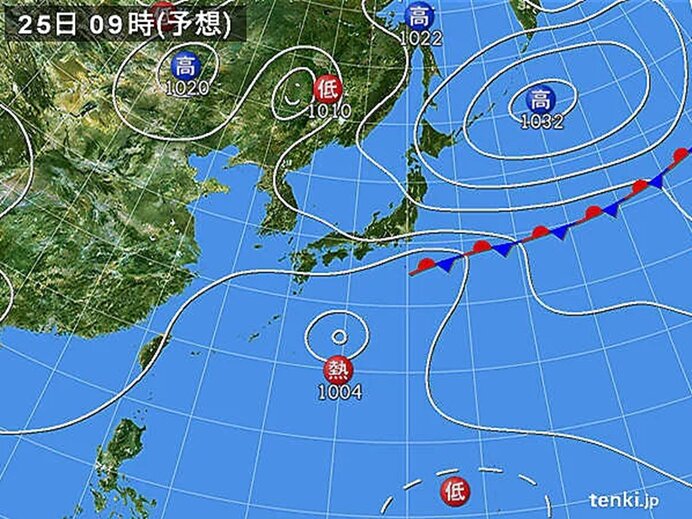 明日25日　太平洋側を中心に雨　東海から九州、沖縄は蒸し暑い