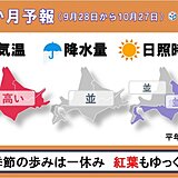 北海道　秋の紅葉はゆっくり　来春の花粉は例年より多い