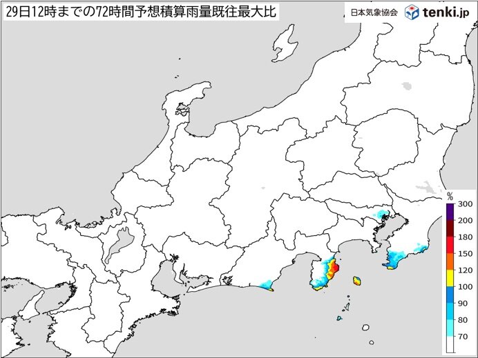 静岡県伊豆半島や関東沿岸部　今日26日のうちに大雨の備えを