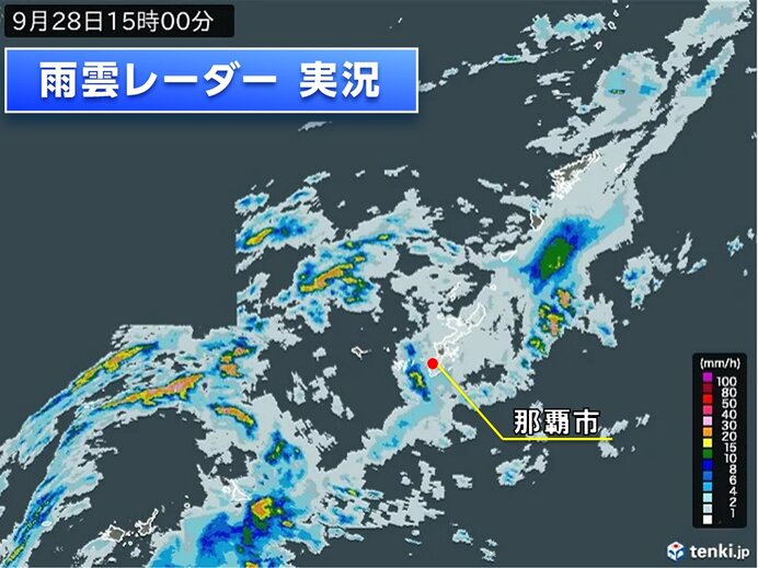 沖縄で激しい雨