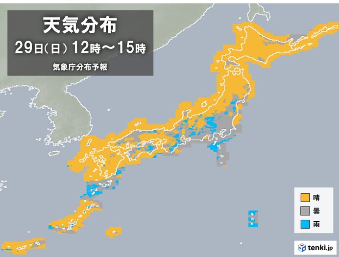 北海道～東北日本海側は青空　そのほかの地域は所々で雨雲が湧く