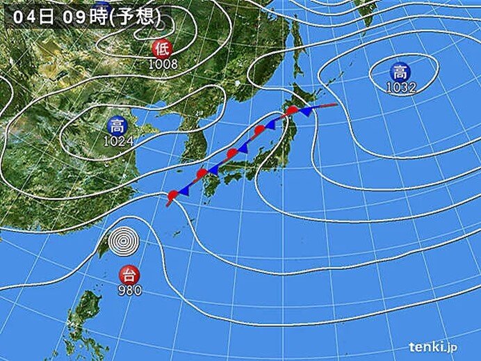明日3日～5日　先島諸島に接近