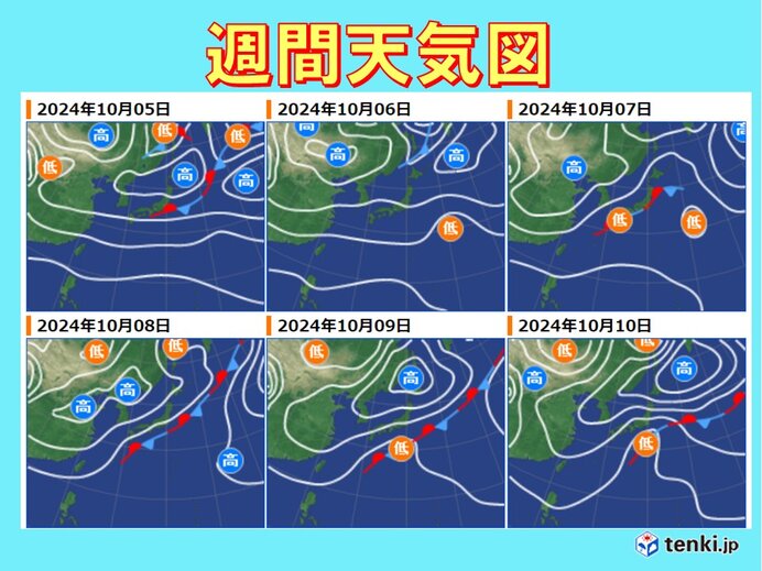 来週は秋雨前線の影響で雨が降りやすい
