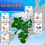 関西　明日6日は真夏日の所も　週明けの7日と8日は広い範囲で雨