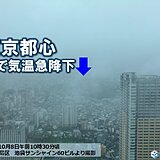 関東　雨で気温大幅ダウン　夜遅くなるほど雨強まる　明日9日は11月並みの肌寒さ