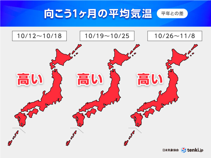 長すぎる残暑 10月後半も西日本で夏日続く 暑さはいつまで? 1か月予報(気象予報士 田中 正史 2024年10月10日) - 日本気象協会  tenki.jp