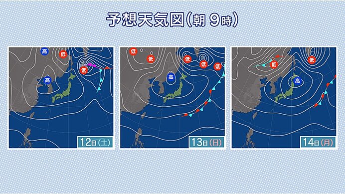 3連休は広く秋晴れ