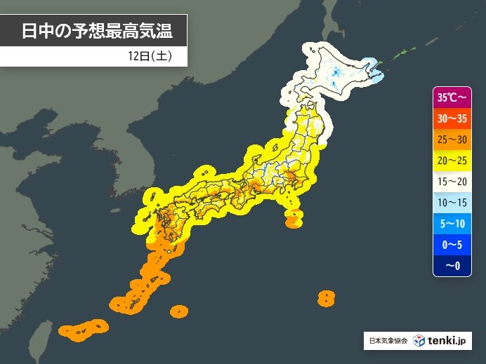 東海～西は汗ばむ陽気　朝晩との寒暖差に注意