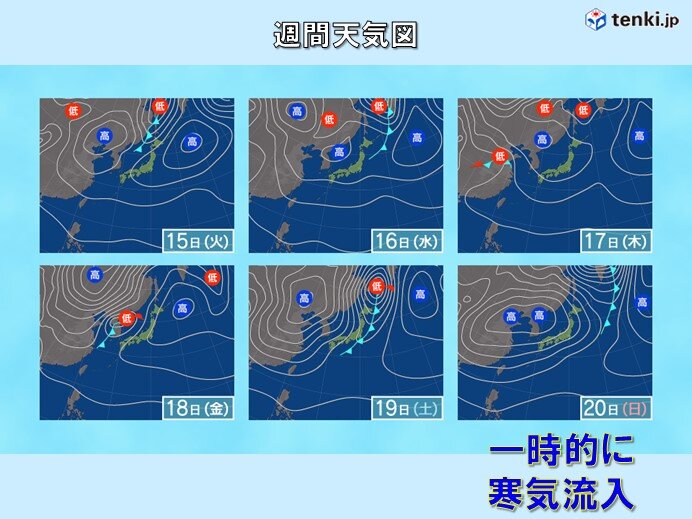 まだ最高気温30℃くらいまで上がる日も　次の日曜日は気温急降下