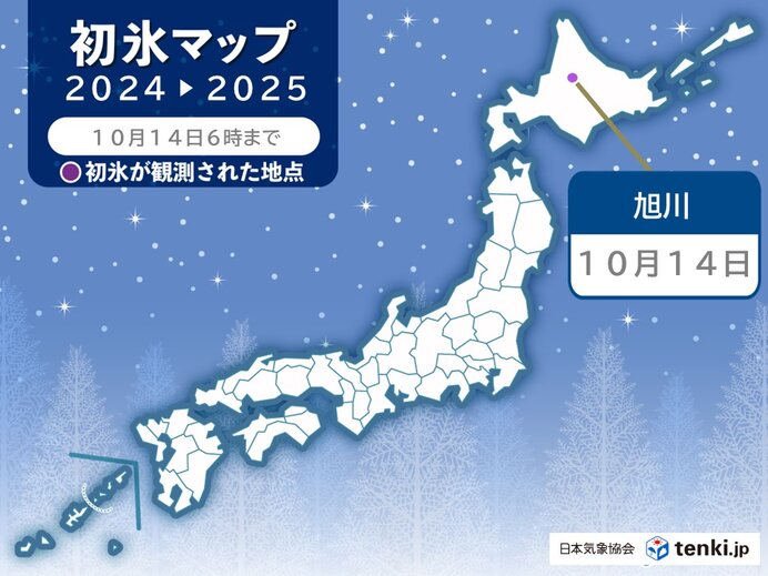 旭川で「初氷」平年より4日早く　今シーズン全国で初めての観測