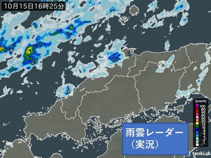 15日(火)夜は広く雨　明日16日(水)午後には雨がやむ