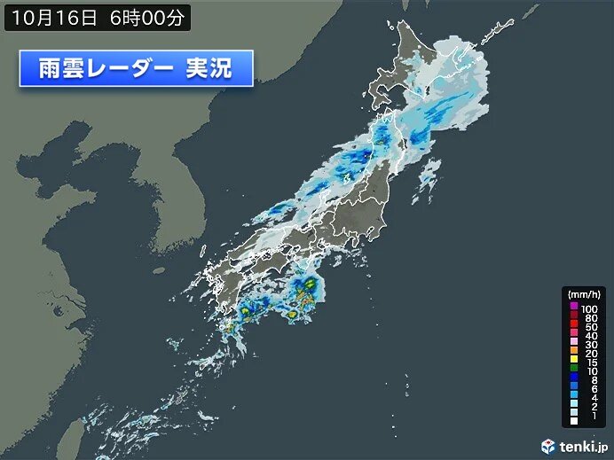 徳島県で局地的に激しい雨　北海道や秋田県などで土砂降りの雨　午後は関東で雨や雷雨