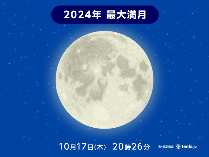 明日17日　10月の満月「ハンターズムーン」が今年最大の「スーパームーン」に