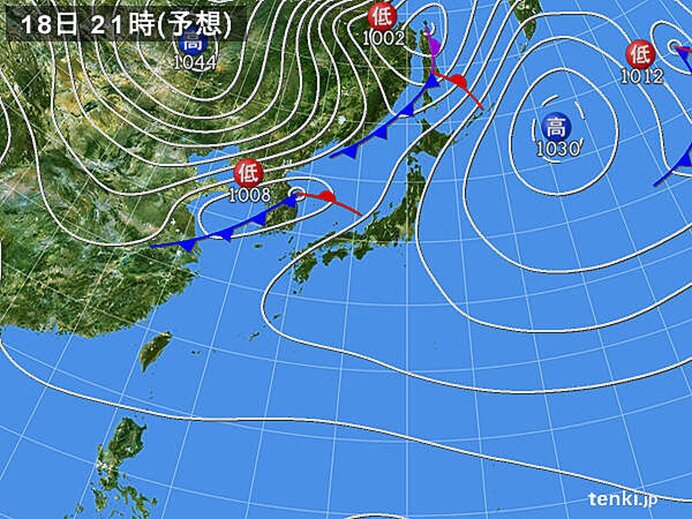 大気の状態が不安定に