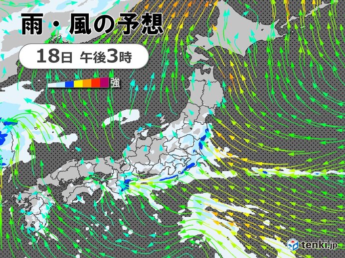 太平洋側を中心に雨や雷雨　局地的に激しい雨