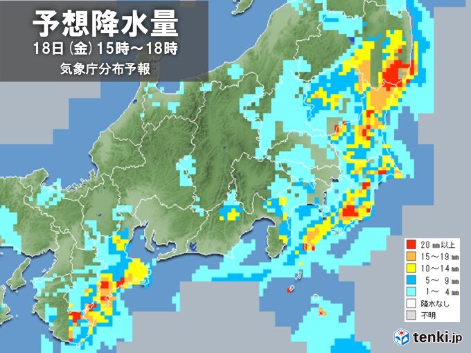 太平洋側を中心に大雨・ひょう・突風に注意警戒を