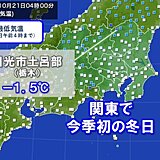 関東で今シーズン初の冬日　21日朝は放射冷却で冷える　日中もヒンヤリ