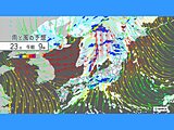 東海地方　雨の降りだしは?　明日23日は雨・風強まる　突風や落雷に注意　週間天気