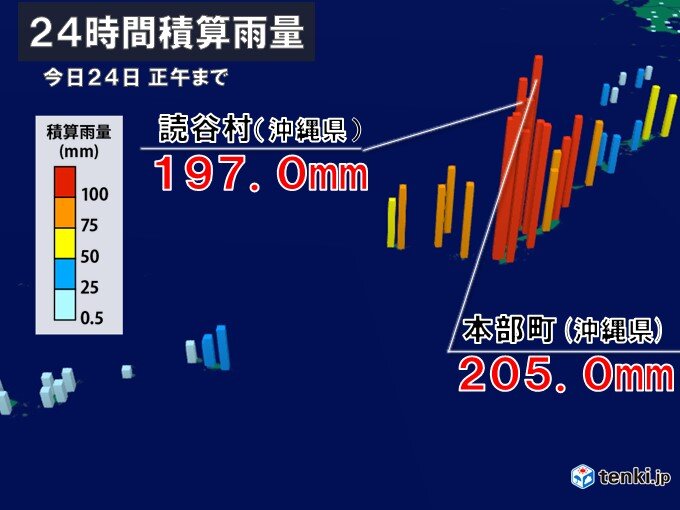 沖縄・奄美　明日25日にかけて台風20号の影響　災害警戒　新たな台風21号発生へ