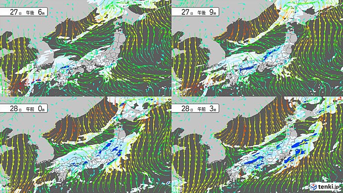 雨雲接近中　九州～関東は夜遅くに広く雨　北海道も低気圧接近で天気下り坂